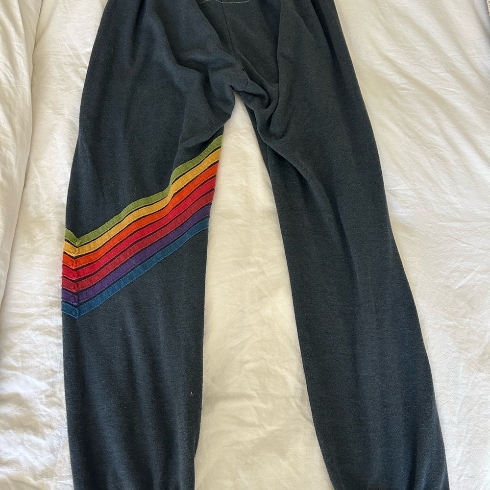 Aviator Nation Chevron 7 Sweatpants- Charcoal